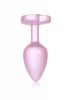 Plug-Jewellery Pearl Pink Heart PLUG- Clear S